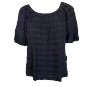 LOFT Crinkle Stripes Gauze Style Round Neckline Blouse SP